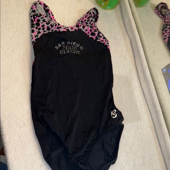 B San Diego 2016 classic black cheetah leotard